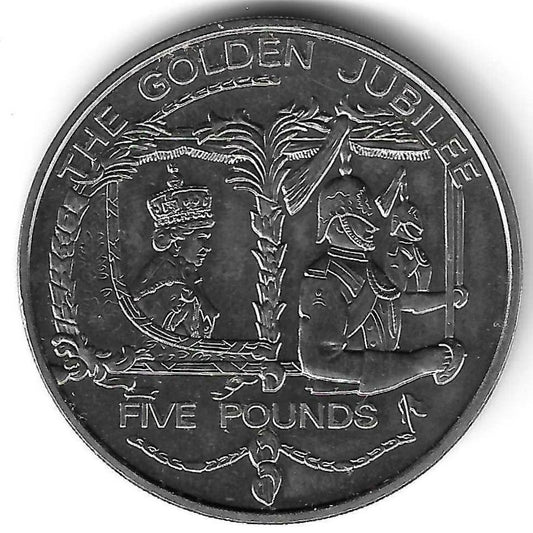 Guernsey - 5 Libras 2002 (Km# 119) Golden Jubilee