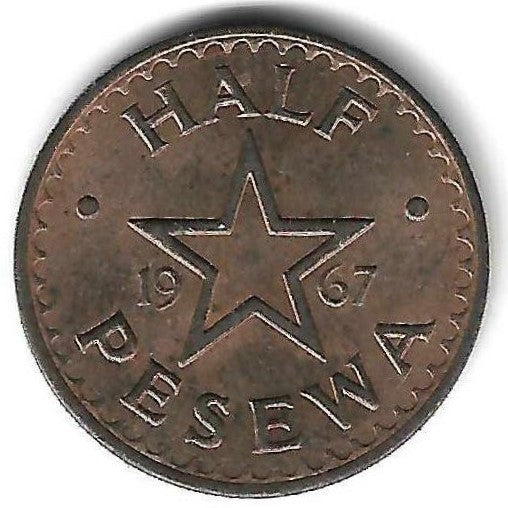 Gana - 1/2 Pesewa 1967 (Km# 12)