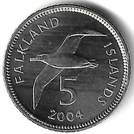 Ilhas Falkland - 5 Pence 2004 (Km# 132)
