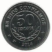 Nicaragua - 50 Centavos 2014 (Km# 88b)