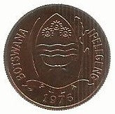 Botswana - 5 Thebe 1976 (Km# 4)