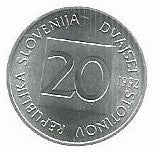 Eslovénia - 20 Stotinov 1992 (Km# 8)