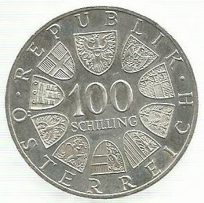 Austria - 100 Schillings 1979 (Km# 2945) Bregen