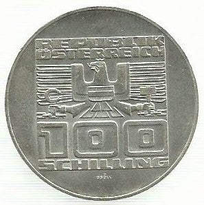 Austria - 100 Schillings 1977 (Km# 2935)  Forte