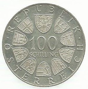 Austria - 100 Schillings 1977 (Km# 2934) Mosteiro