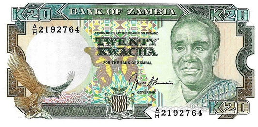 Zambia - 20 Kwacha 1991 (# 32b)