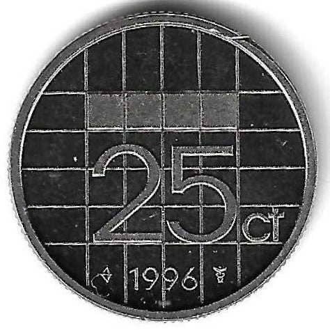 Holanda - 25 Centimos 1996 (Km# 204)