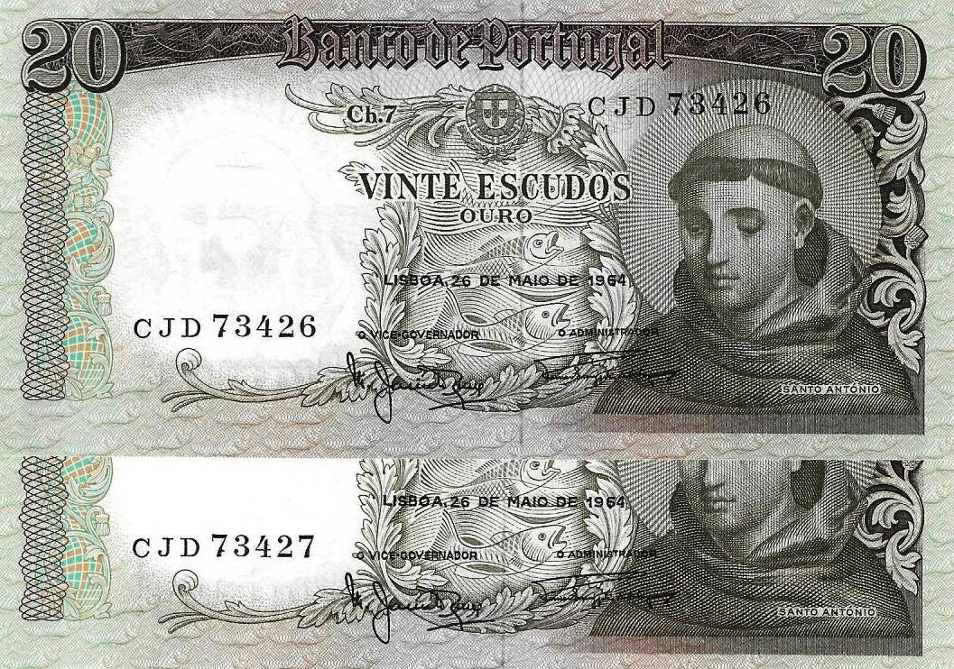 Portugal - 20$00 1964 (# 167)