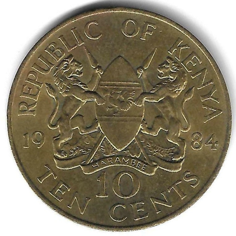 Quenia - 10 Centimos 1984 (Km# 18)