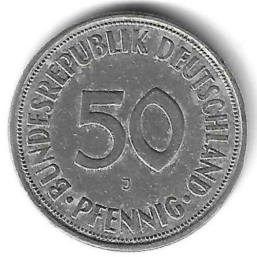 Alemanha - 50 Pfennig 1950 (J)(Km# 109)