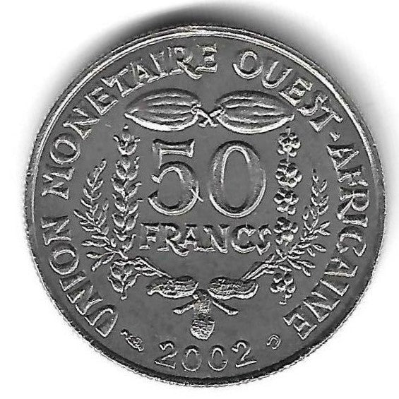 West African States - 50 Francos 2002 (Km# 6)
