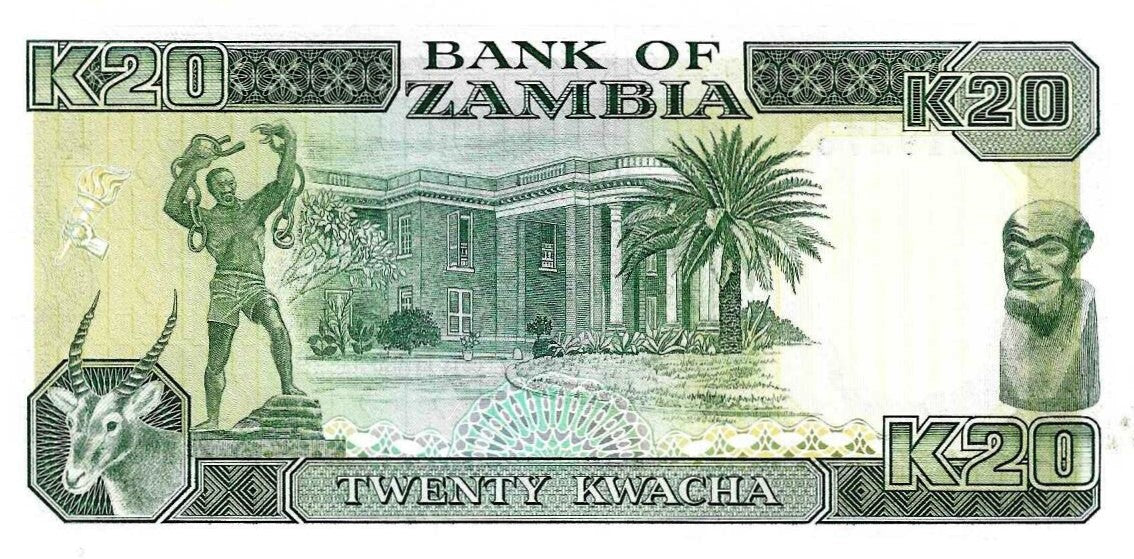 Zambia - 20 Kwacha 1991 (# 32b)