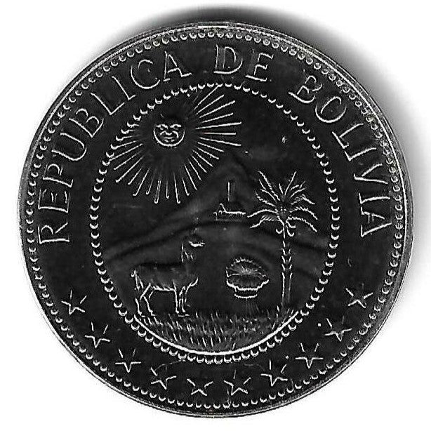 Bolivia - 50 Centavos 1972 (Km# 190)