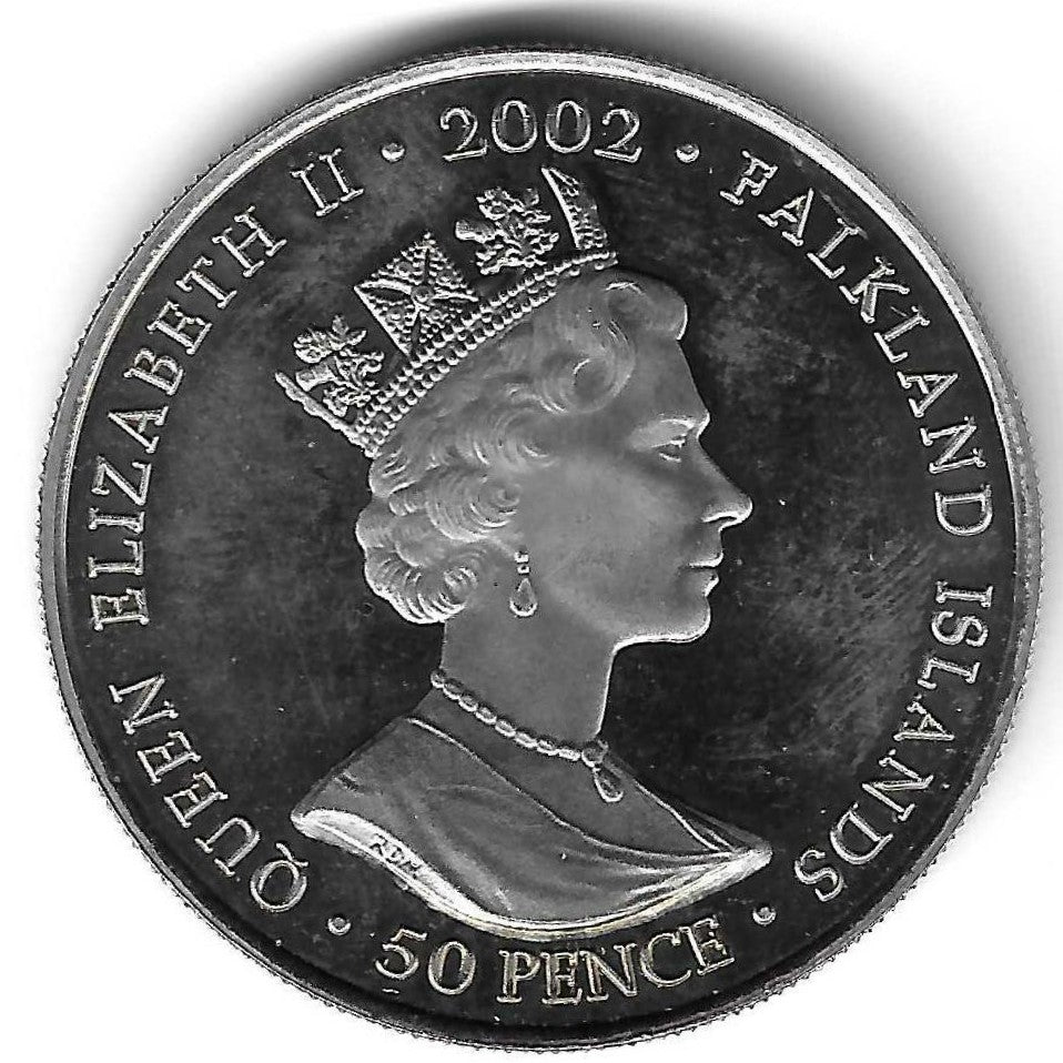 Falkland - 50 Pence 2002 (Km# 78.2) Golden Jubilee