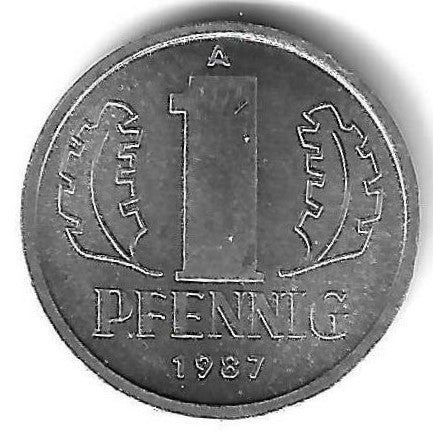 Alemanha - 1 Pfennig 1987 (A)(Km# 8)