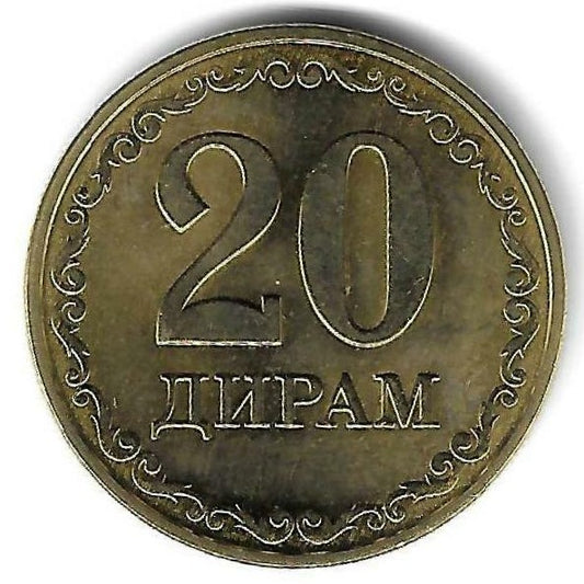 Tajiquistão - 20 Diram 2023 (Km# 54)
