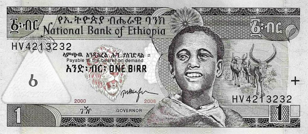 Etiopia - 1 Birr 2008 (# 46e)