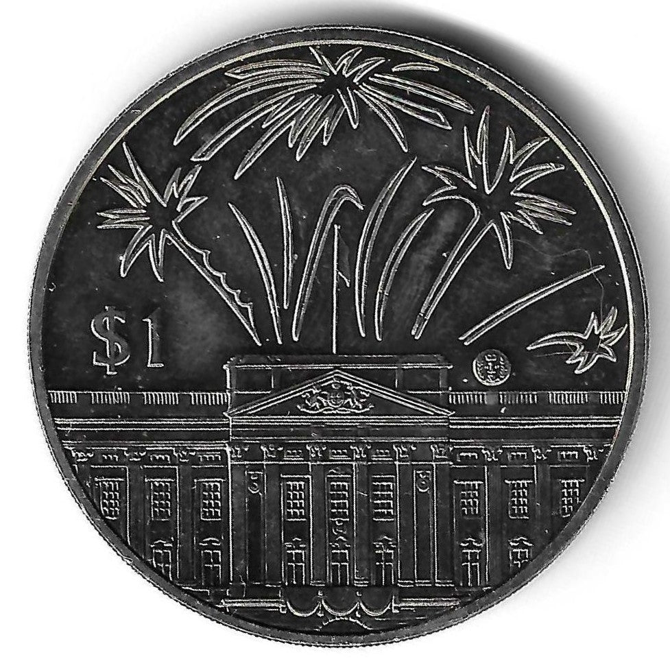 Este Caribean States - 1 Dolar 2002 (Km# 86) 50º Aniversario Rainha Isabel