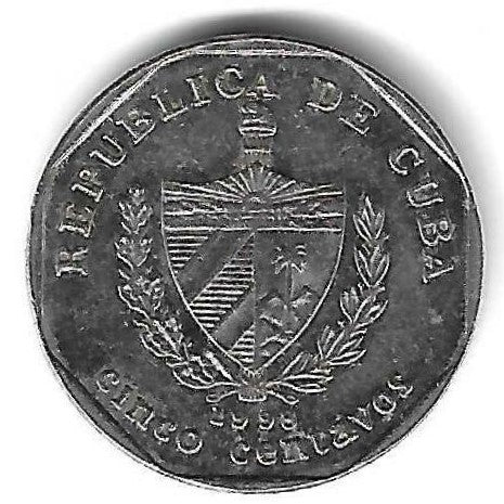 Cuba - 5 Centavos 1998 (Km# 575.1)