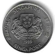 Singapura - 20 Centimos 1989 (Km# 52)