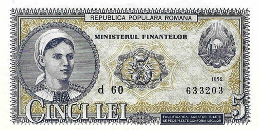 Roménia - 5 Lei 1952 (# 83b)
