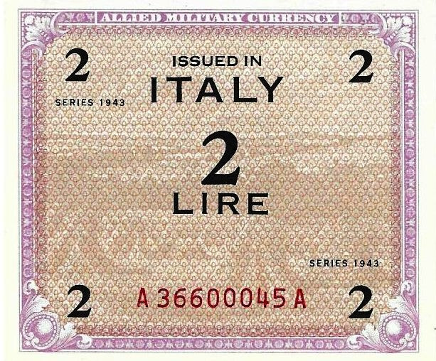 Italia - 2 Liras 1943 (# 11a)