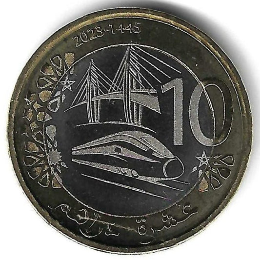 Marrocos - 10 Dirhams 2023 (Km# ..)