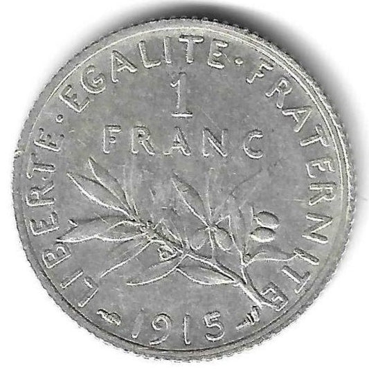 França - 1 Franco 1915 (Km# 844)