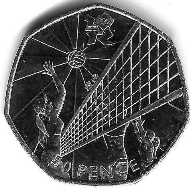 Inglaterra - 50 Pence 2011 (Km# 1181) Voleibol