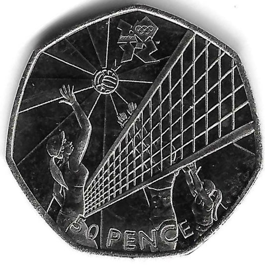Inglaterra - 50 Pence 2011 (Km# 1181) Voleibol