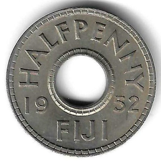 Fiji - 1/2 Penny 1952 (Km# 16)