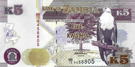 Zambia - 5 Kwacha 2012 (# 50a)