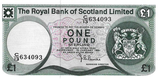 Escocia - 1 Libra 1981 (# 336a)