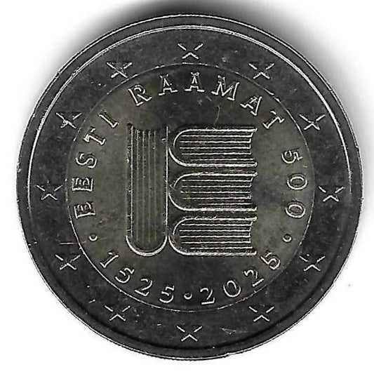Estonia - 2 Euro 2025 (Km# ..) Linguagem escrita