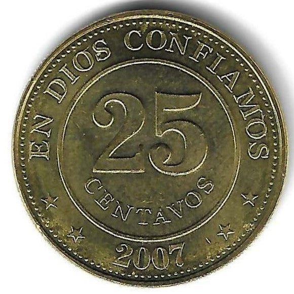Nicaragua - 25 Centavos 2007 (Km# 104)
