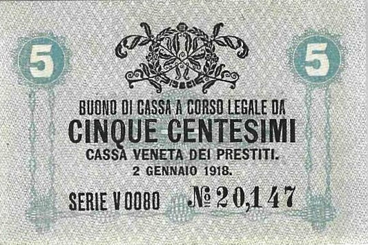 Italia - 5 Centesimos 1918 (# M1)