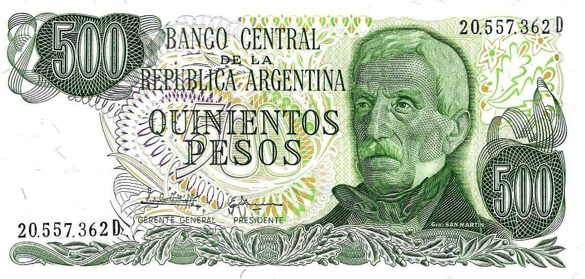 Argentina - 500 Pesos 1982 (# 303c)