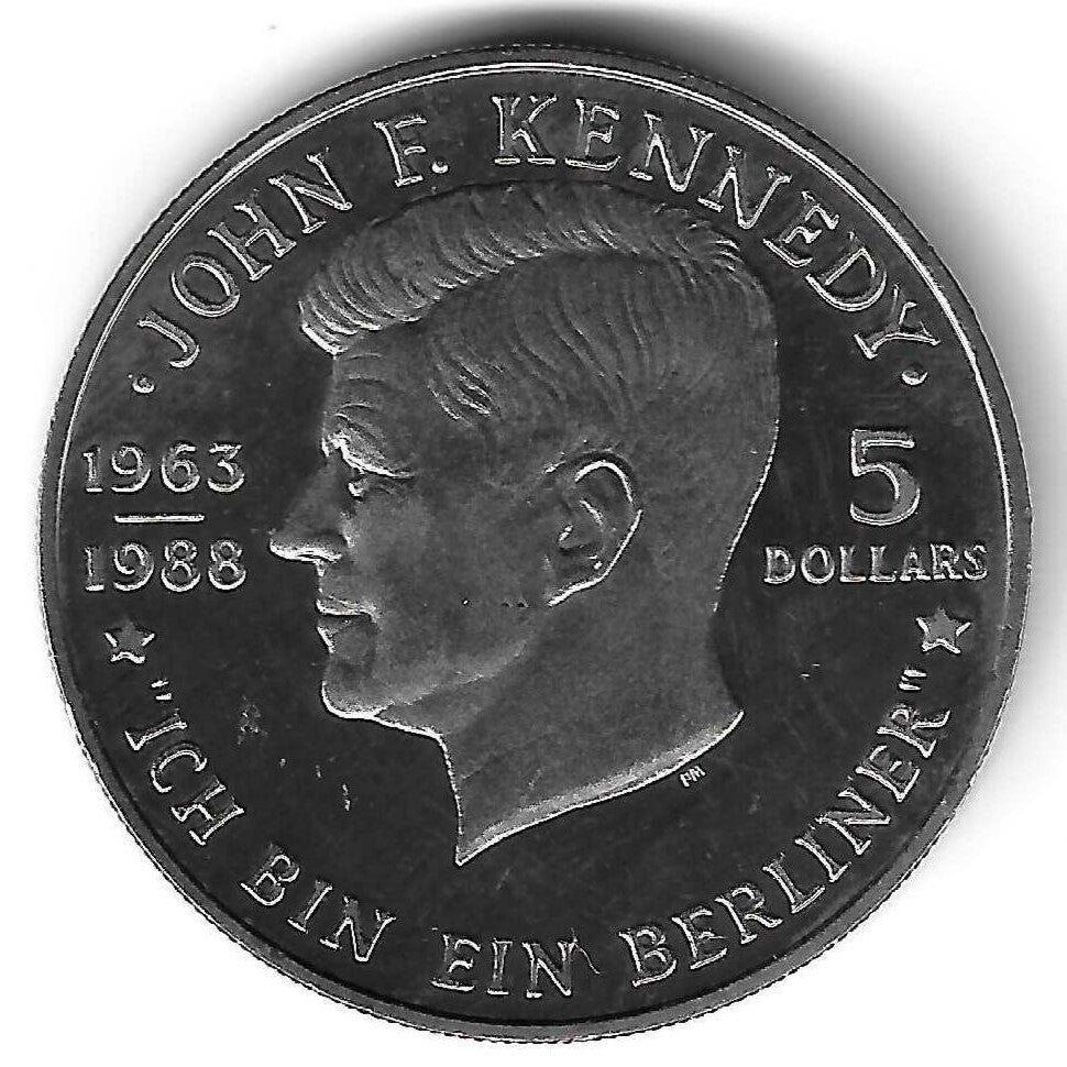 Niue - 5 Dolares 1988 (Km# 17) J.F. Kennedy