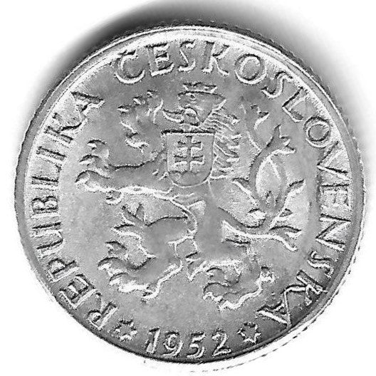 Checoslovaquia - 1 Koruna 1952 (Km# 22)