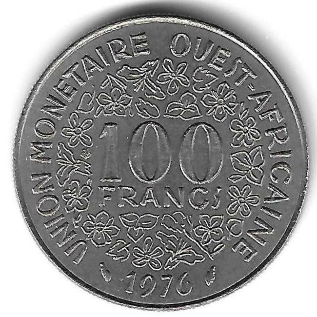 West African States - 100 Francos 1976 (Km# 4)