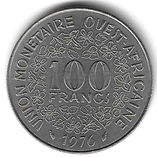 West African States - 100 Francos 1976 (Km# 4)