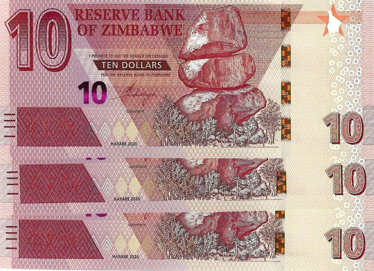 Zimbabwe - 10 Dolares 2020 (# 103a)