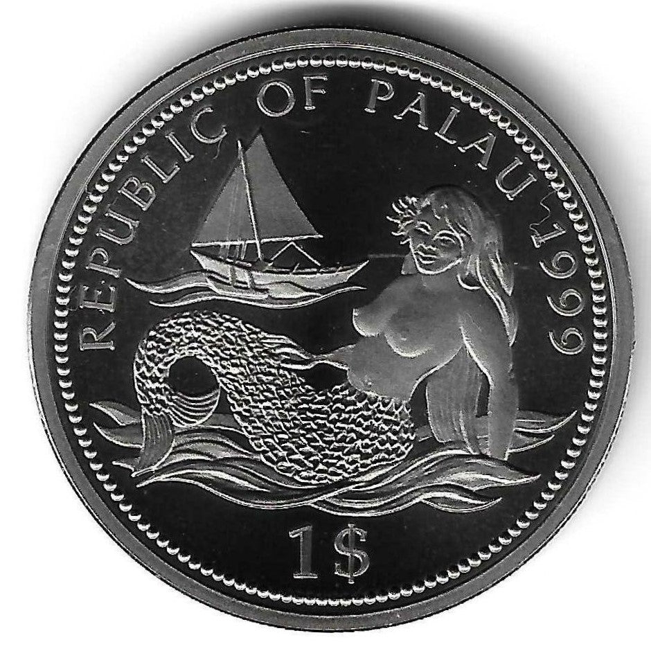 Palau - 1 Dolar 1999 (Km# 40) Tubarão