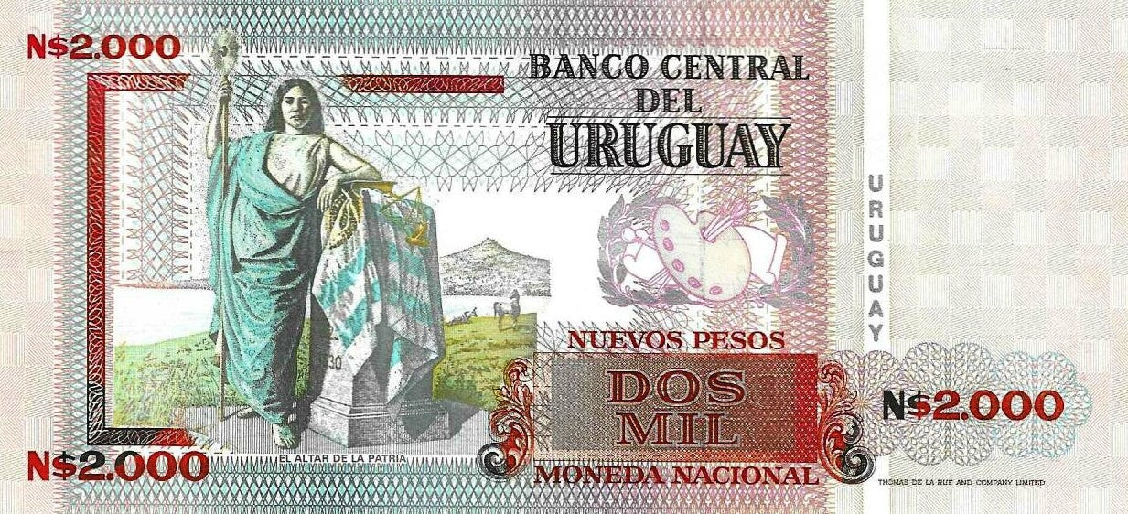 Uruguai - 2000 Novos Pesos 1989 (# 68)