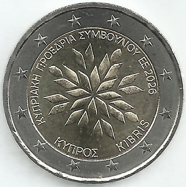 Chipre - 2 Euro 2026 (Km# ..) Presidencia da UE