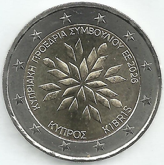 Chipre - 2 Euro 2026 (Km# ..) Presidencia da UE