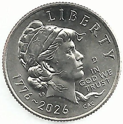 USA - 1 Dime 2026 (Km# 825) 250 Anos Dec. Independencia Estados Unidos
