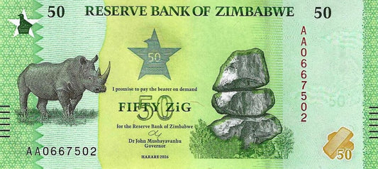 Zimbabwe - 50 Zig 2026 (# 117)