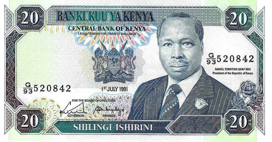 Quenia - 20 Shillings 1991 (# 25d)