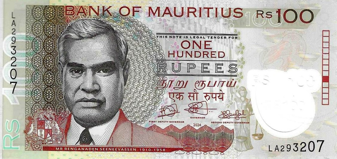 Mauricias - 100 Rupias 2024 (# 65Aa)